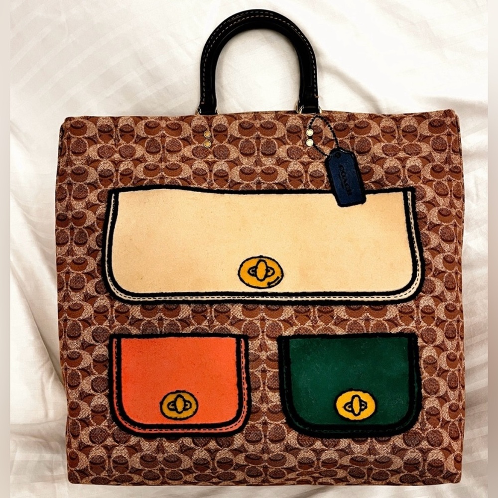 Coach Rogue Tote Canvas Trompe
L'oeil Print